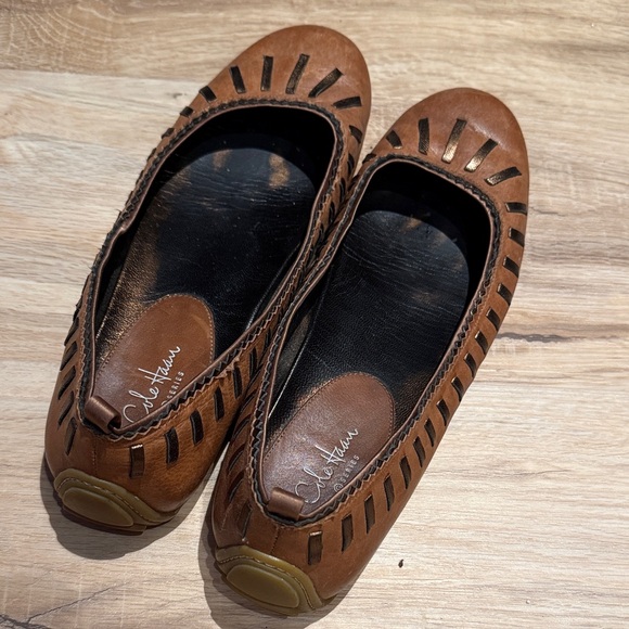 Cole Haan Nike Air Brown Leather Ballet Flats - Picture 1 of 4